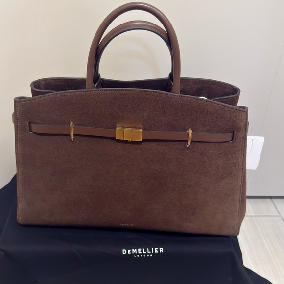DeMellier Hudson Suede Bag, Large, Mocha Brown - Picture 3 of 17
